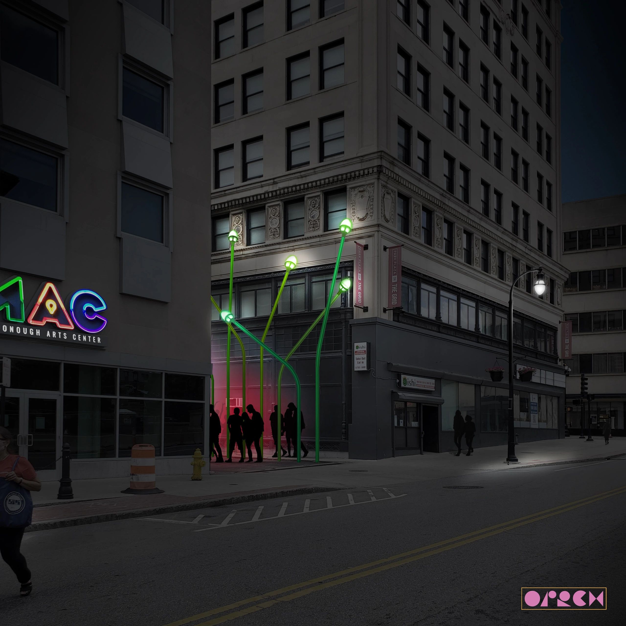 Design for Downtown Worcester Public Arts Corridor (photo credit: OPRCH)