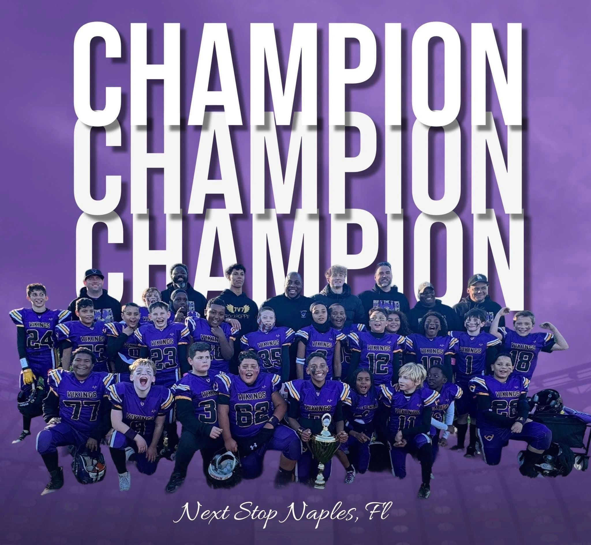 2025 10U Worcester Vikings: Braiden Blash, Logan Harrigan, Sean Moro, Troy Johnson, Shawn Pierre-Louis, Elias Carmona, Geovanny Smith-Delacruz, Augustus Kormah, Eli Colon, Julian Raymond, Camdyn Leshore, Jeremiah Burrell-Penn, Yanielle Villanueva, Angelo Gonzalez, Ryan Armour, Colin McGowan, Zaylen Rosso, Brayden Ellslager, Michael Foley Jr., Ashton Watson-Cruz, Micah Mendez, Ashton Manns, Khamis Hassan, Samuel Sierra; Coach: Kirby Pierre-Louis (photo submitted)