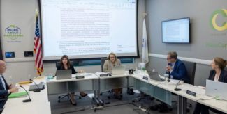 Members of the Massachusetts Cannabis Control Commission meet Thursday at Union Station in Worcester