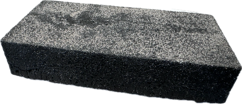 The construction material developed by WPI scientists remove carbon dioxide from the atmosphere while being made (photo credit: WPI)