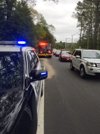 The collision occurred on Route 169 (photo credit: Charlton Police Department)