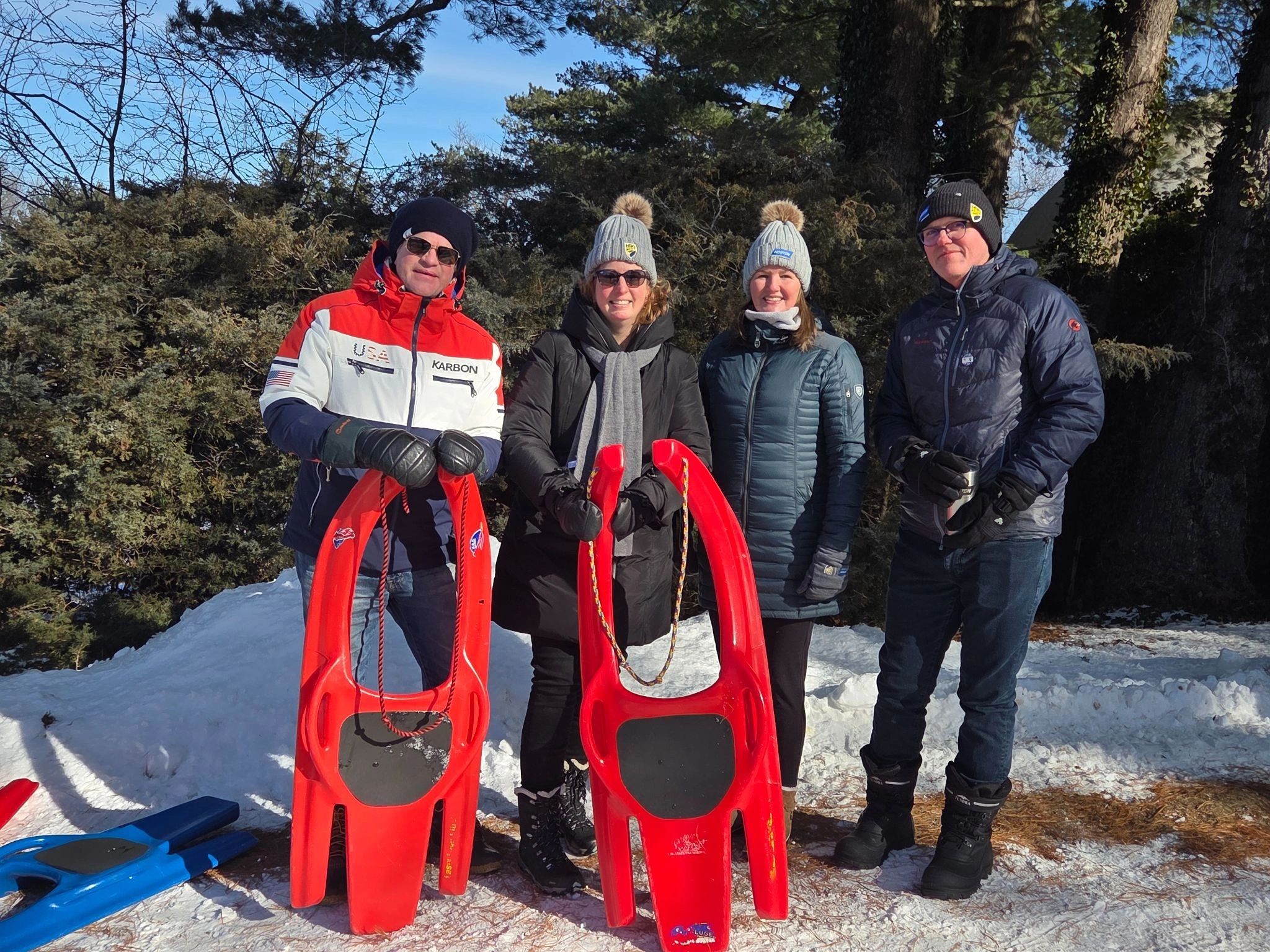 The Norton Luge Challenge gave visitors the opportunity to try out the sport of luge under the expert guidance of the USA Luge Team international medalists and coaches (photo credit: EcoTarium)