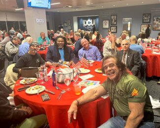 Joe Robinson (second from left) at the Worcester Red Sox annual Veterans Day dinner in 2024 (photo credit: City of Worcester)