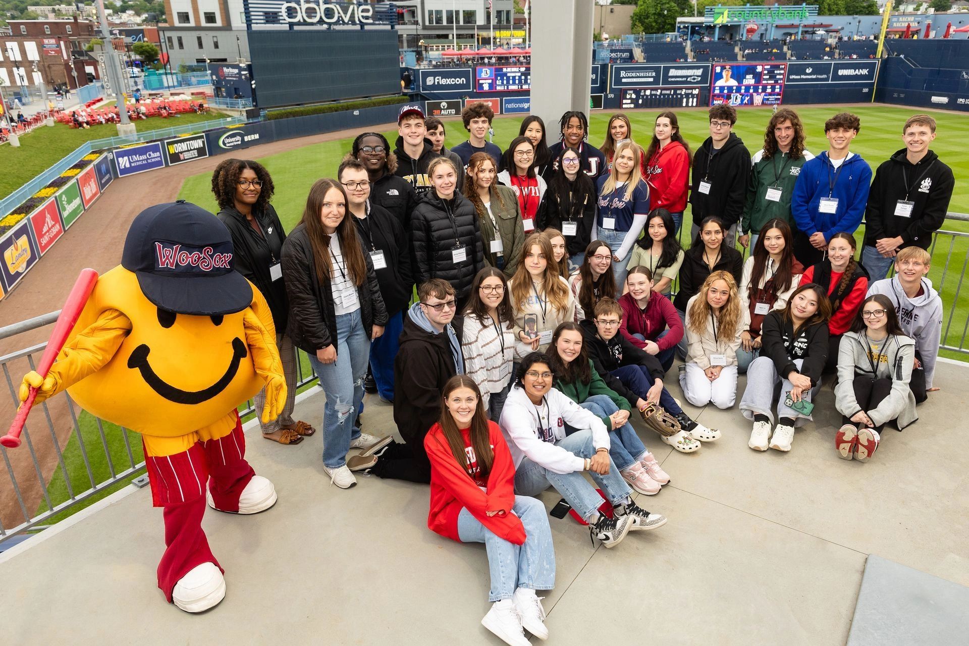 The GWCF celebrated its 2025 scholarship recipients by taking in a WooSox game (photo credit: GWCF)
