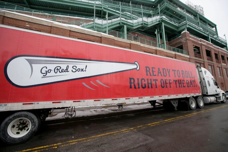 Red Sox spring training truck makes pit stop at Polar Park