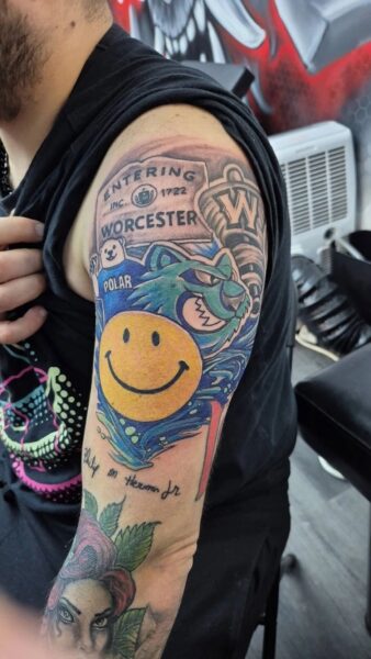 Worcester pride, inked in full color