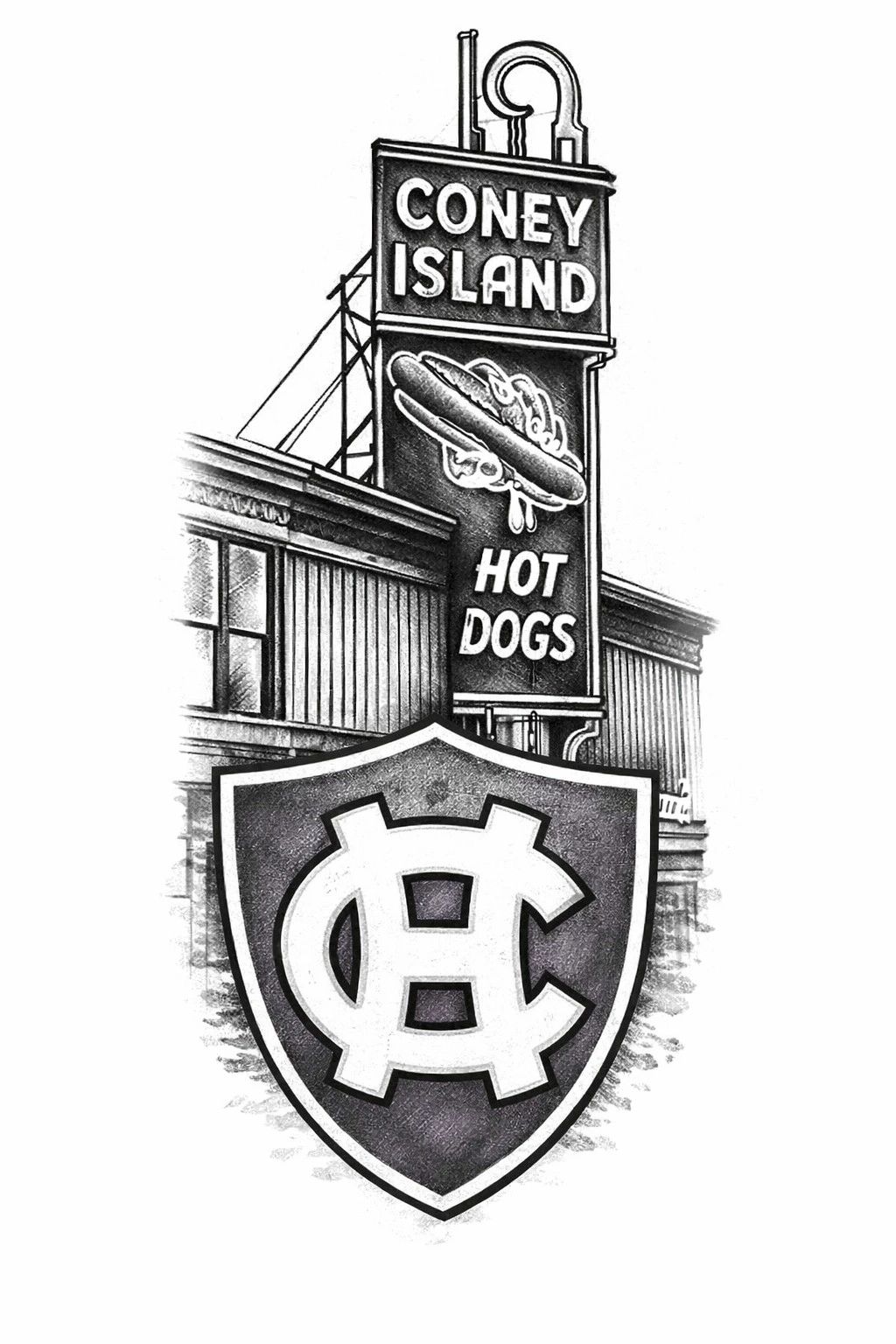 Derek Herman said the Coney Island graphic may very well be his next piece to add to the sleeve (photo submitted)