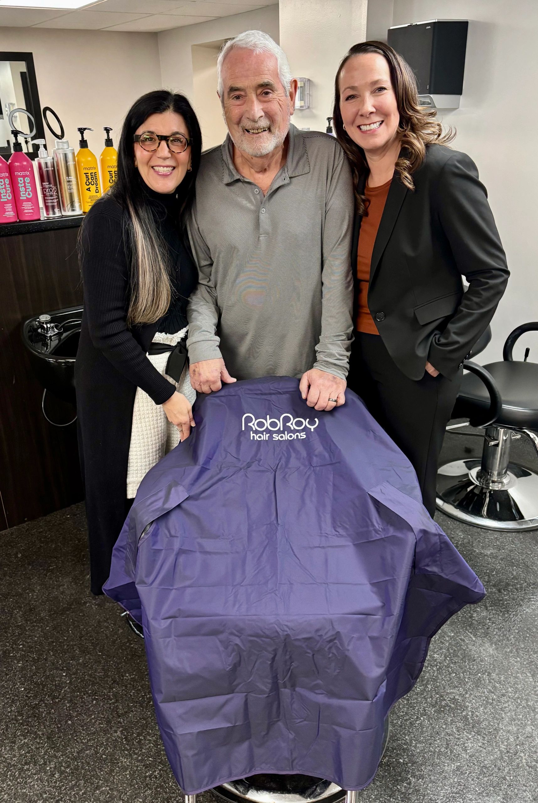 From left, Tracy Casey, Robert Lapierre and Debra Cooke are looking forward to the 65th anniversary of the Rob Roy Hair Salons in May (photo by Bill Doyle)