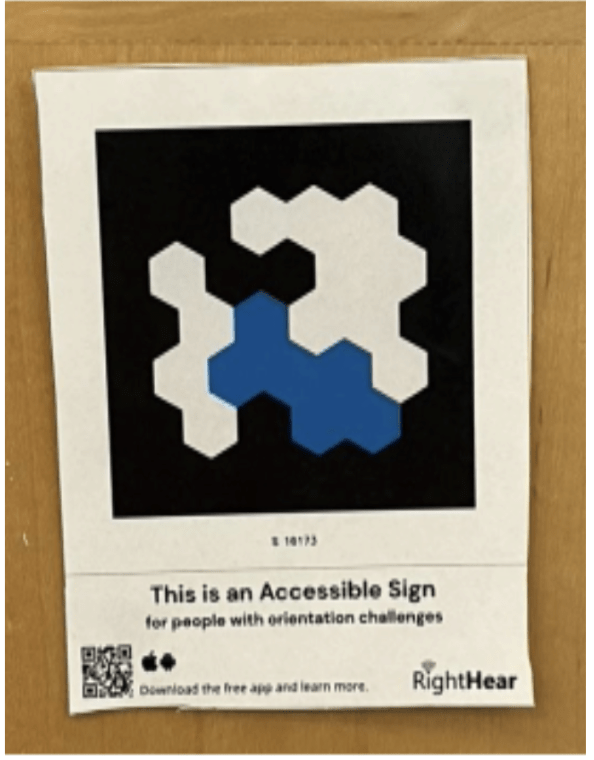 라이트히어(RightHear) 스캔 가능 표지판