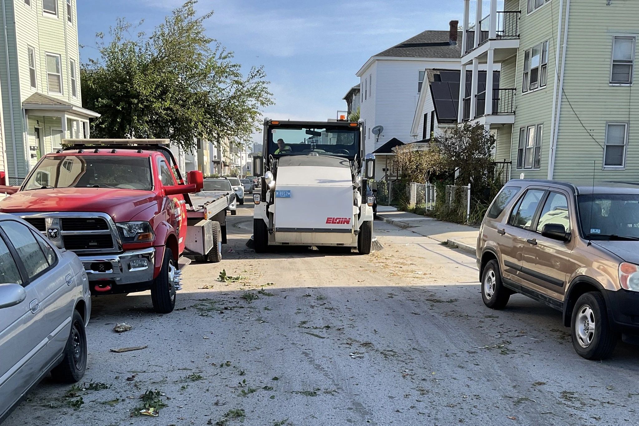 The street sweeping work is based on trash schedules (photo credit: City of Worcester)