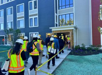 Curtis Apartments redevelopment reaches major milestone with first 129 units complete; new name to be announced