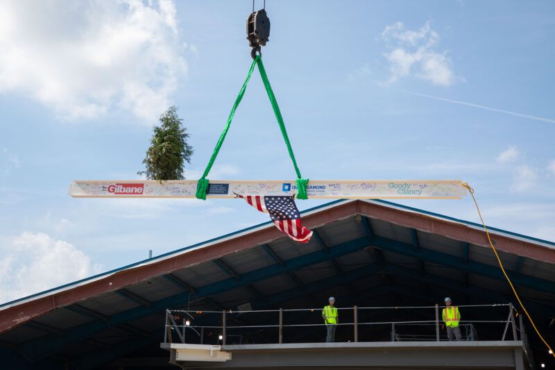 QCC marks major milestone as final beam raised for new campus center
