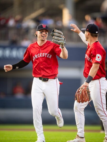 WooSox turn first triple play in Polar Park history