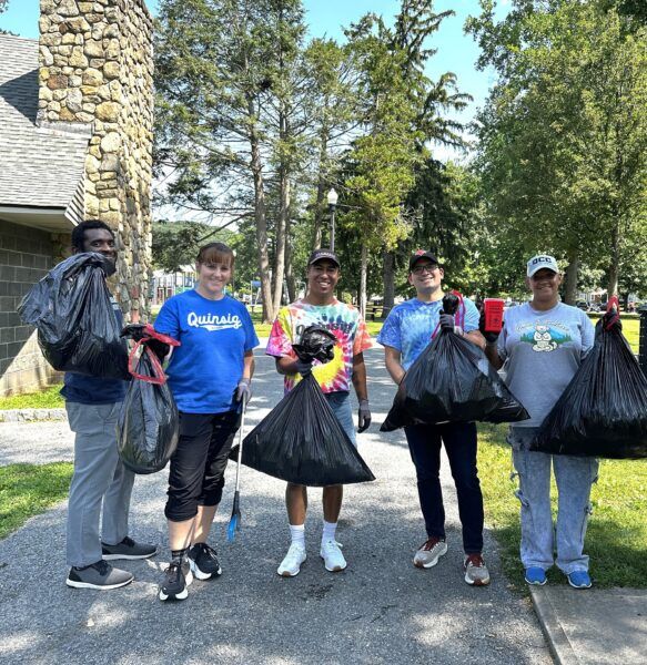 QCC volunteers haul more than 150 pounds of litter from Worcester parks